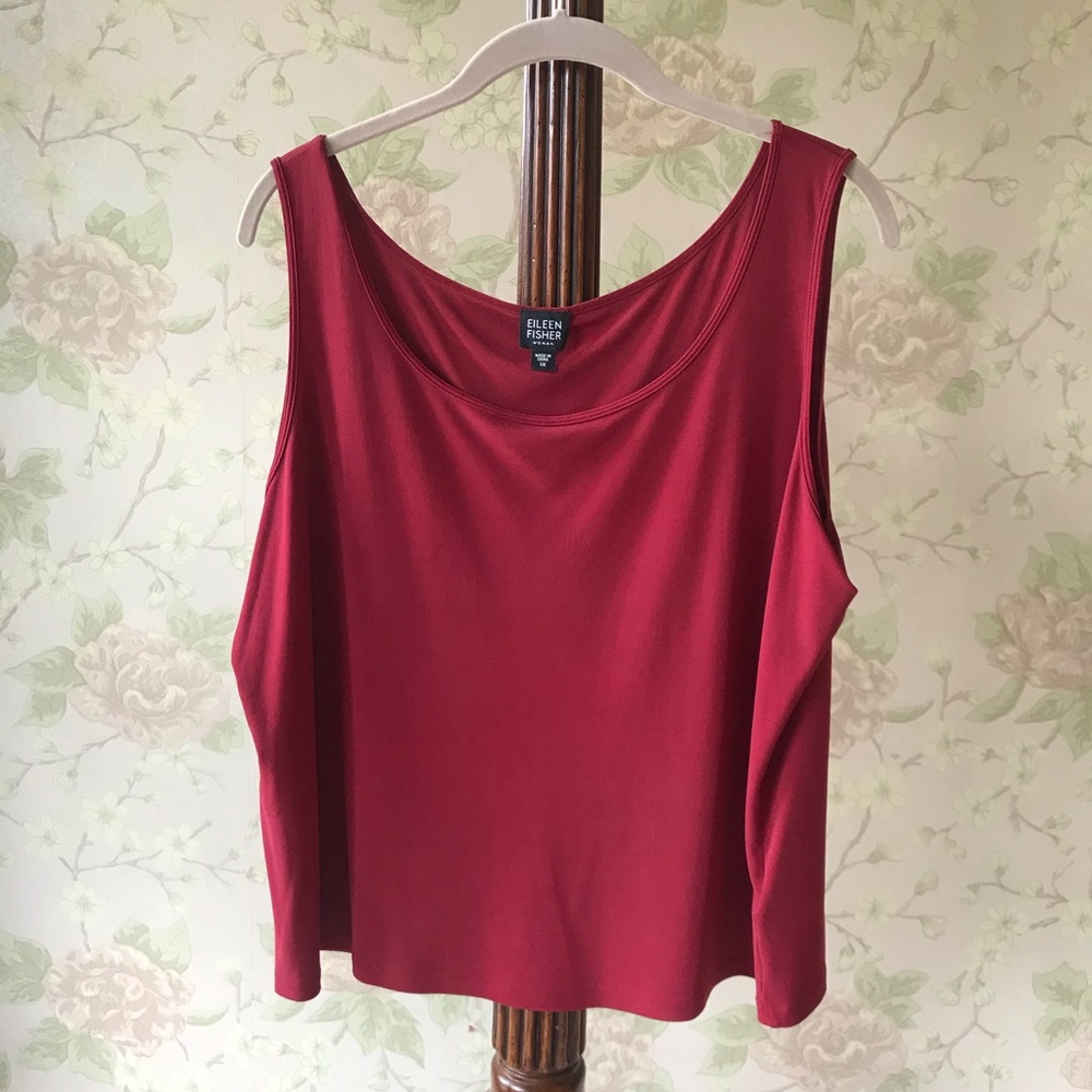 Deep Red Eileen Fisher Tank Top